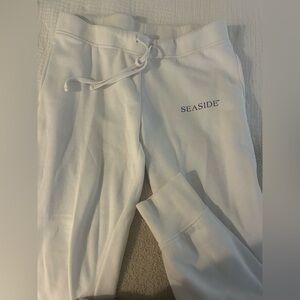 Seaside white jogger sweatpants